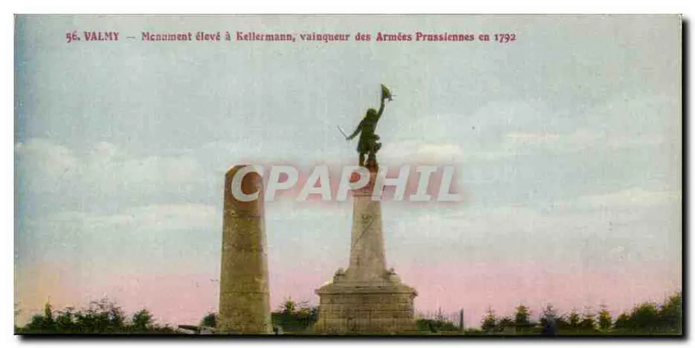 Valmy — Denkmal für Kellermann, Sieger über die preußischen Armeen im Jahr 1792 - Vorderseite
