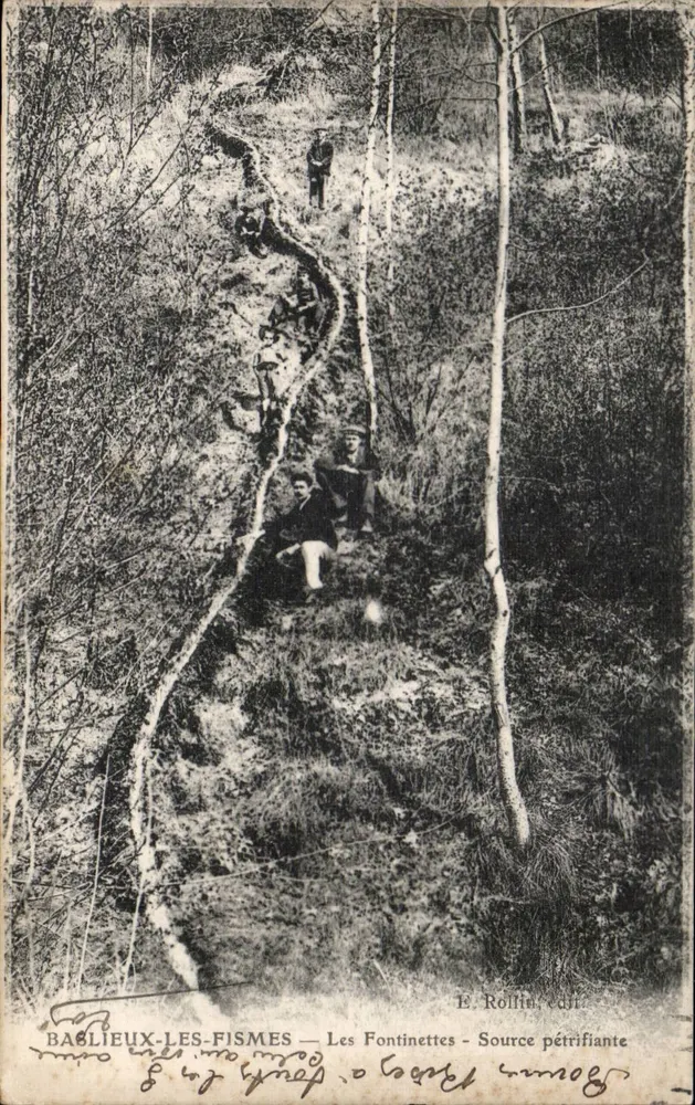 BASLIEUX-LES-FISMES — Les Fontinettes — Versteinerte Quelle — E. Rollin, Verlag - Vorderseite