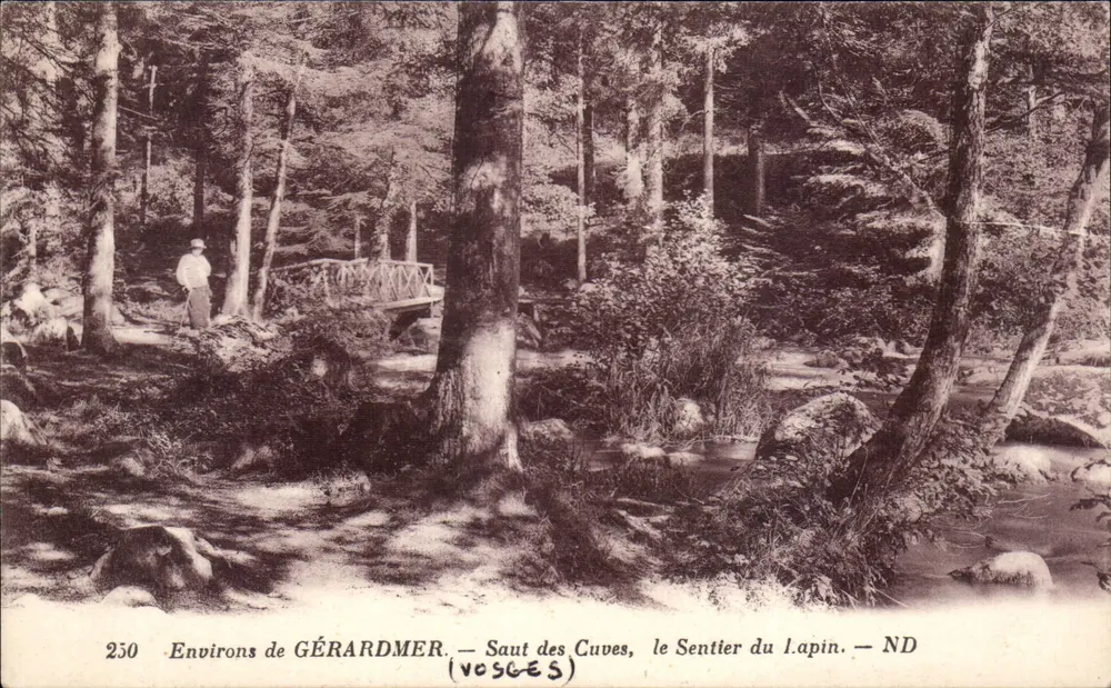 Umgebung von GÉRARDMER — Saut des Cuves, der Hasenpfad — ND (VOSGES) - Vorderseite