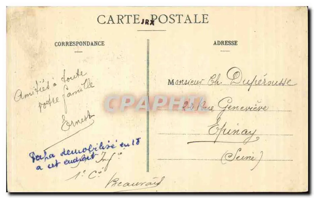 Lager Sissonne (Alane) — L'Abreuvois — Künstlerische Ausgabe L. Leclère, La Fère - Rückseite