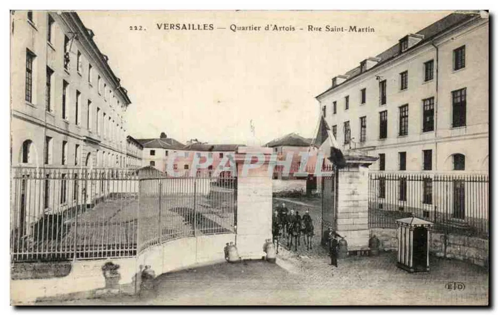 Versalles — Barrio de Artois — Rue Saint-Martin — Editor EID, n° 212 - Anverso