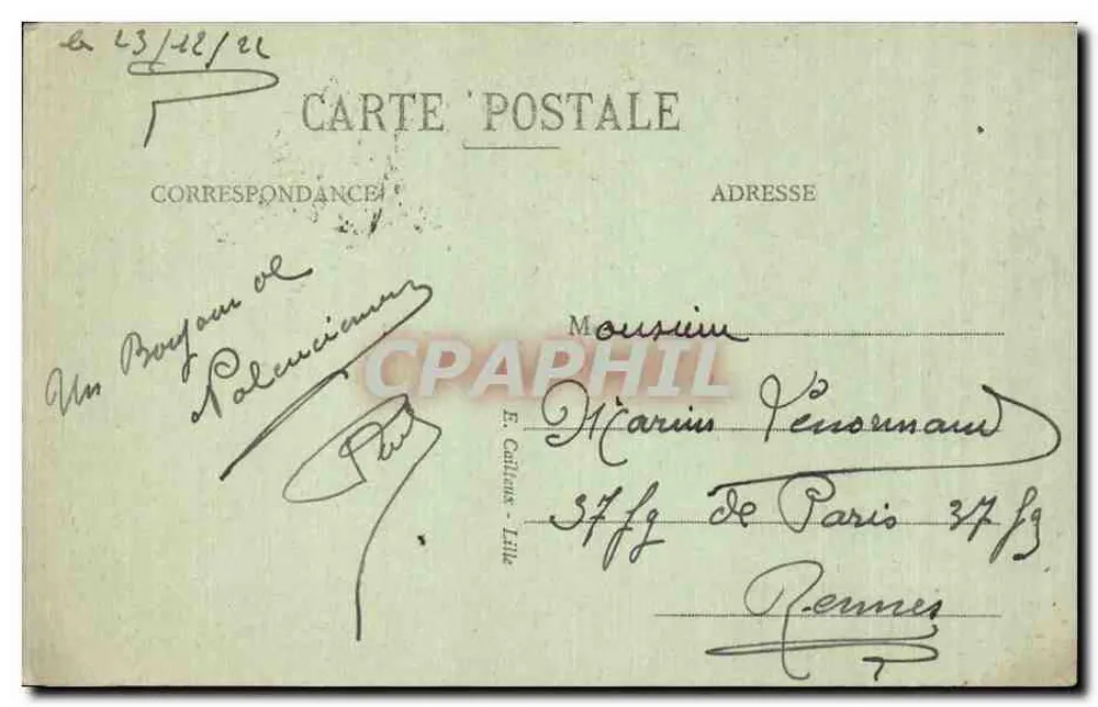 Caserne Vincent — Valenciennes — E. C. - Rewers