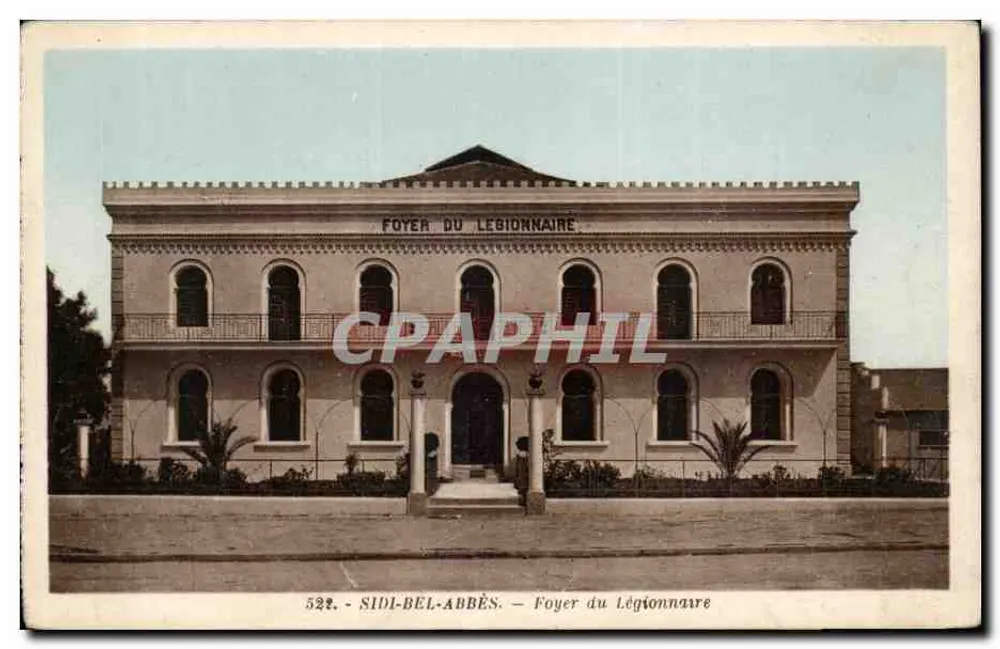 Sidi-Bel-Abbès — Ansicht des Legionärsheims — Edition La Cigogne, Alger - Vorderseite