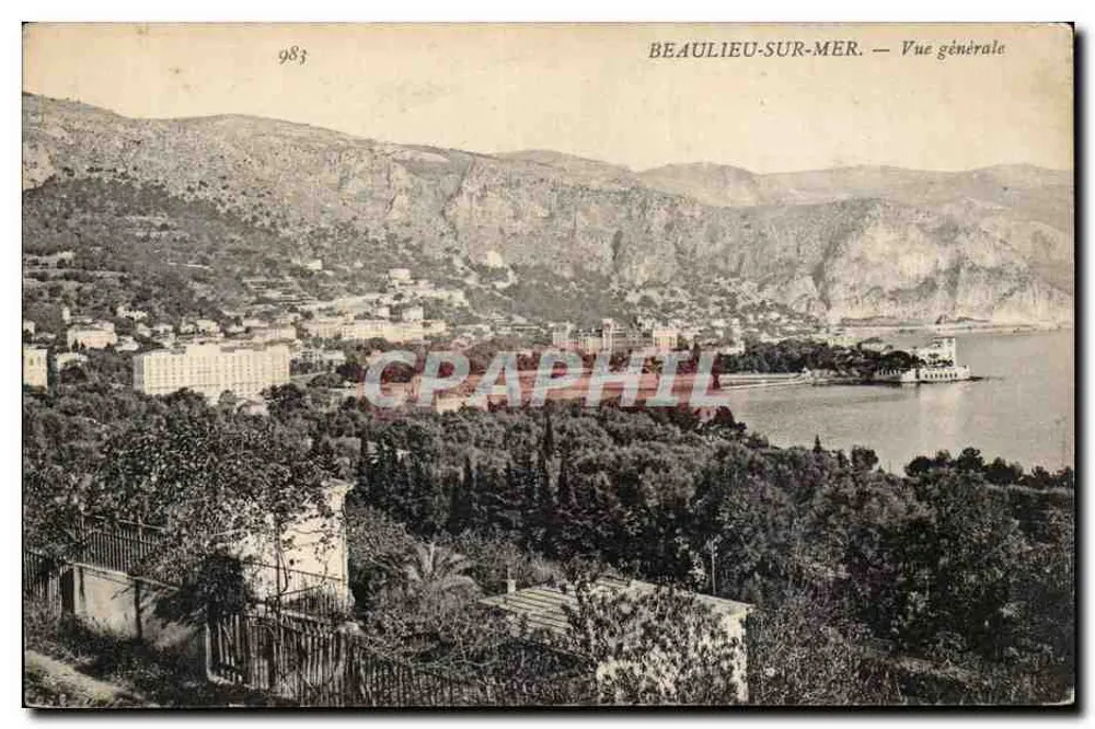 Beaulieu-sur-Mer — Vista geral — C. P. A. n° 983 - Frente