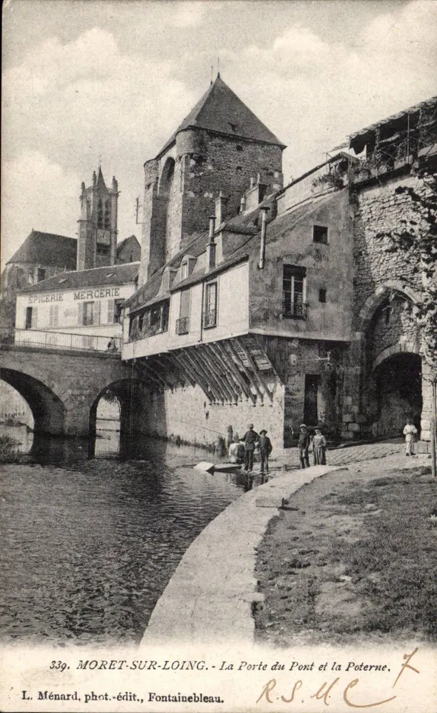 Moret-sur-Loing — Die Brückentüre und die Pfortentüre — L. Ménard, Fotograf-Verleger, Fontainebleau - Vorderseite