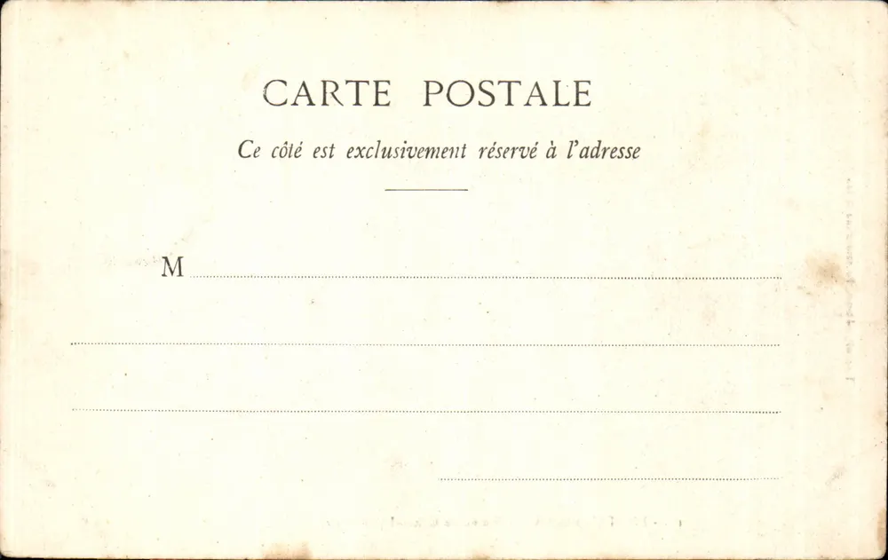 Fontainebleau — Estátua do Geral Damesme — Tuihault, editores, Fontainebleau - Verso