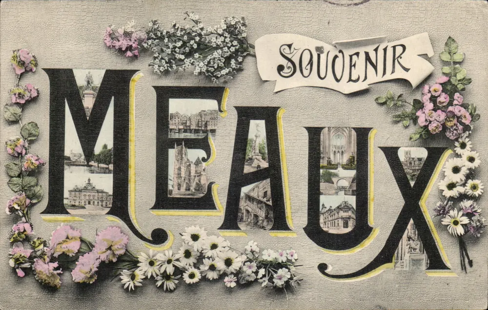 Meaux — Lembrete — Carta postal decorativa - Frente
