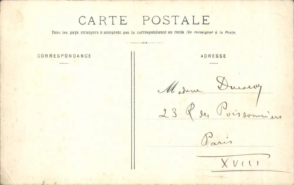 Moret-sur-Loing — O Ponte e a Igreja — Editor anônimo, n° 506 - Verso