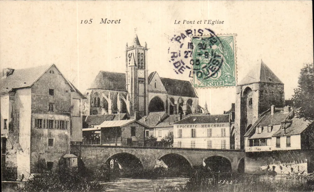 Moret — O Ponte e a Igreja — Editor desconhecido, n° 105 - Frente