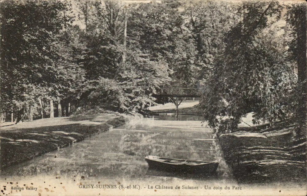 Grisy-Suisnes (S.-et-M.) — Schloss Suisnes — Ein Eckbereich des Parks — Edition Valdery - Vorderseite