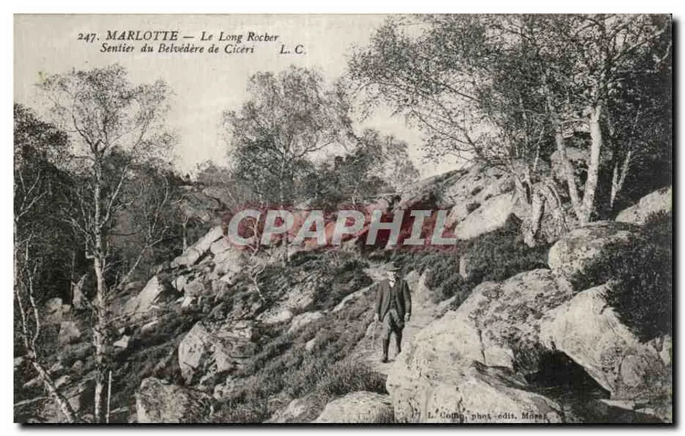 Marlotte — Le Long Rocher — Sentier du Belvédère de Cicéri — L. C. — L. Cotin phot.-édit. Moës - Vorderseite