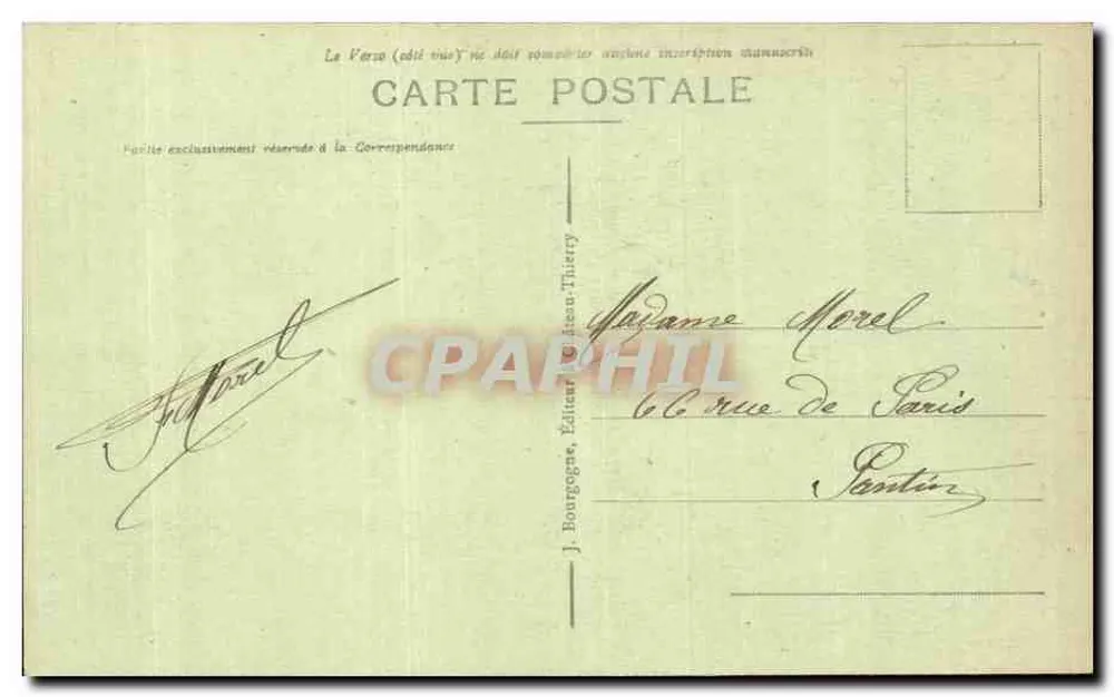 Meaux - A Praça e a Estação — Édit. J.B. n°12 - Verso