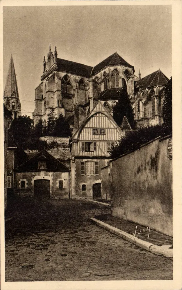 Auxerre (Yonne) — Abtei Saint-Germain und altes Haus — Les Éditions d'Art Yonne, Paris - Vorderseite