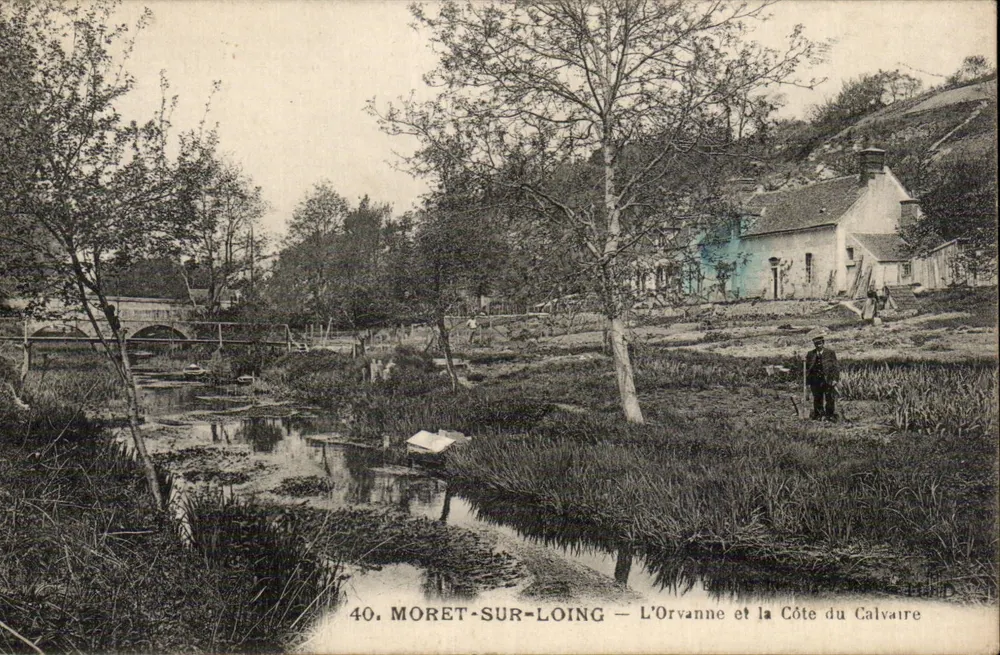 Moret-sur-Loing — Die Orvanne und der Calvaire-Hügel — Verlag IPM, Nr. 40 - Vorderseite