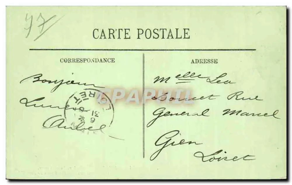 Nemours — Rochers Saint-Pierre, Les Portes de Fer — Eigentum Gréau — LL 54 - Rückseite