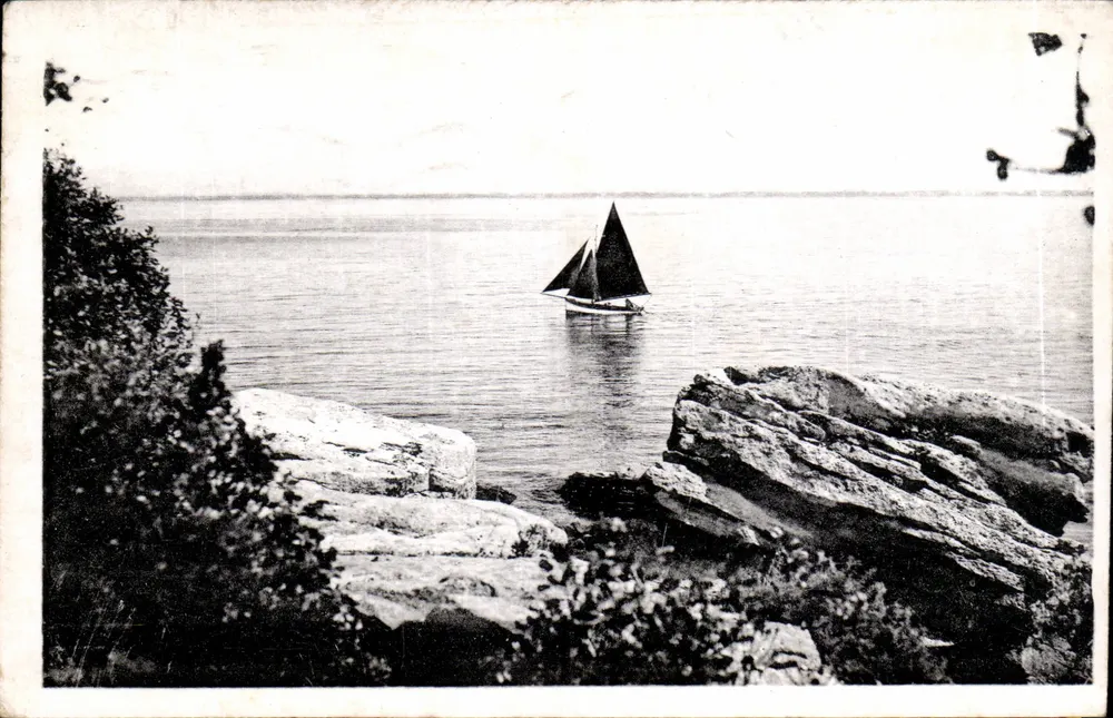 Insel Noirmoutier — Eine schöne Aussicht auf das Meer im Wald von la Châtre — G. Arnaud, Verlag - Vorderseite