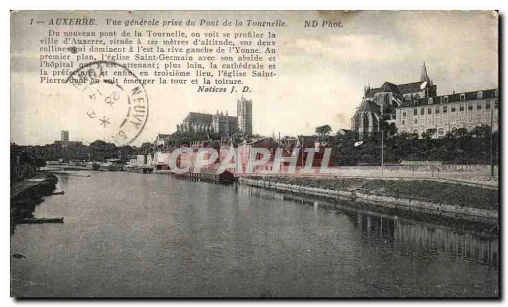 Auxerre — Allgemeine Ansicht vom Pont de la Tournelle — ND Phot. - Vorderseite
