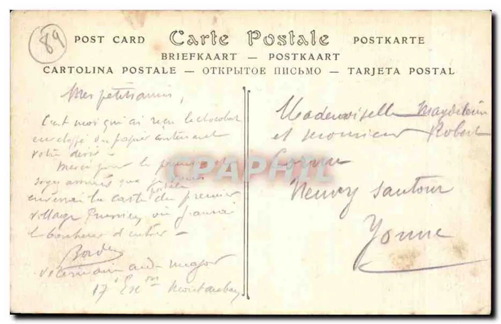Auxerre — Allgemeine Ansicht vom Pont de la Tournelle — ND Phot. - Rückseite