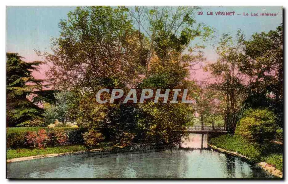 Le Vésinet — O Lago Inferior — ADIA IMP. — NICE - Frente