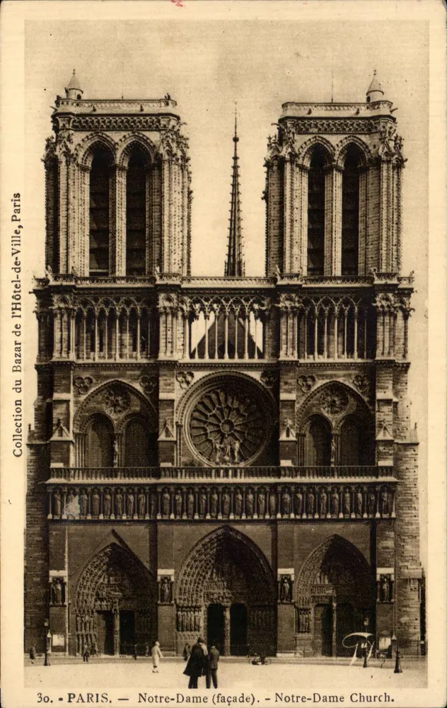 PARIS — Notre-Dame (fachada) — Bazar de l'Hôtel-de-Ville, Paris, n°30 - Frente