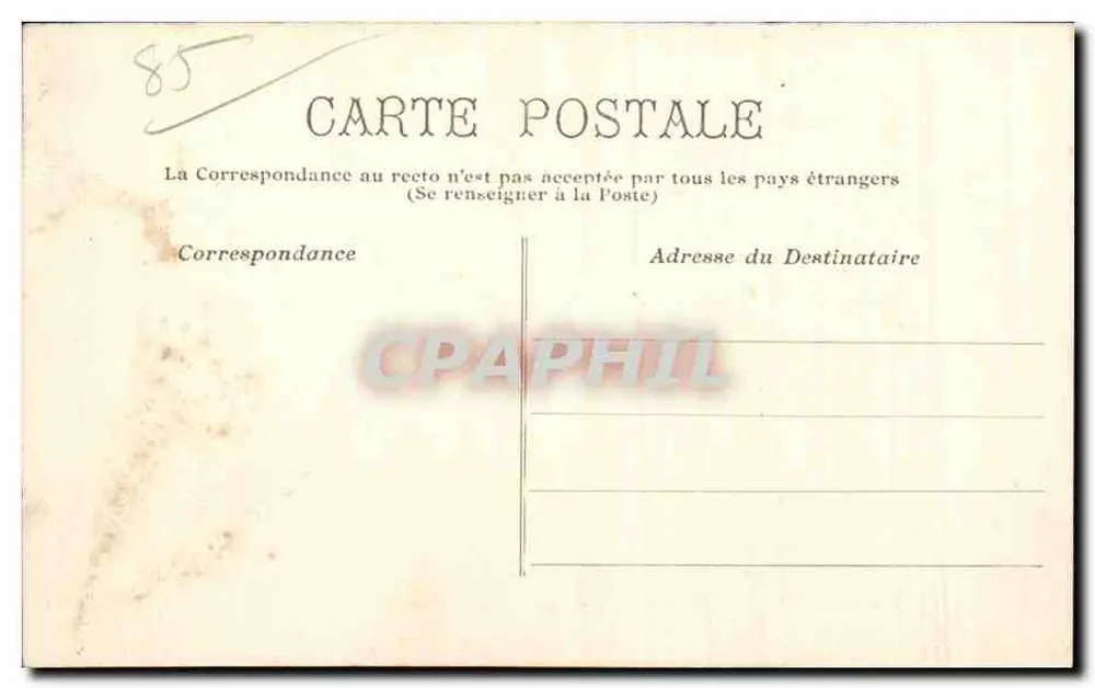 Les Sables d'Olonne — Vento forte — Coleção G. I. D. de Nantes - Verso