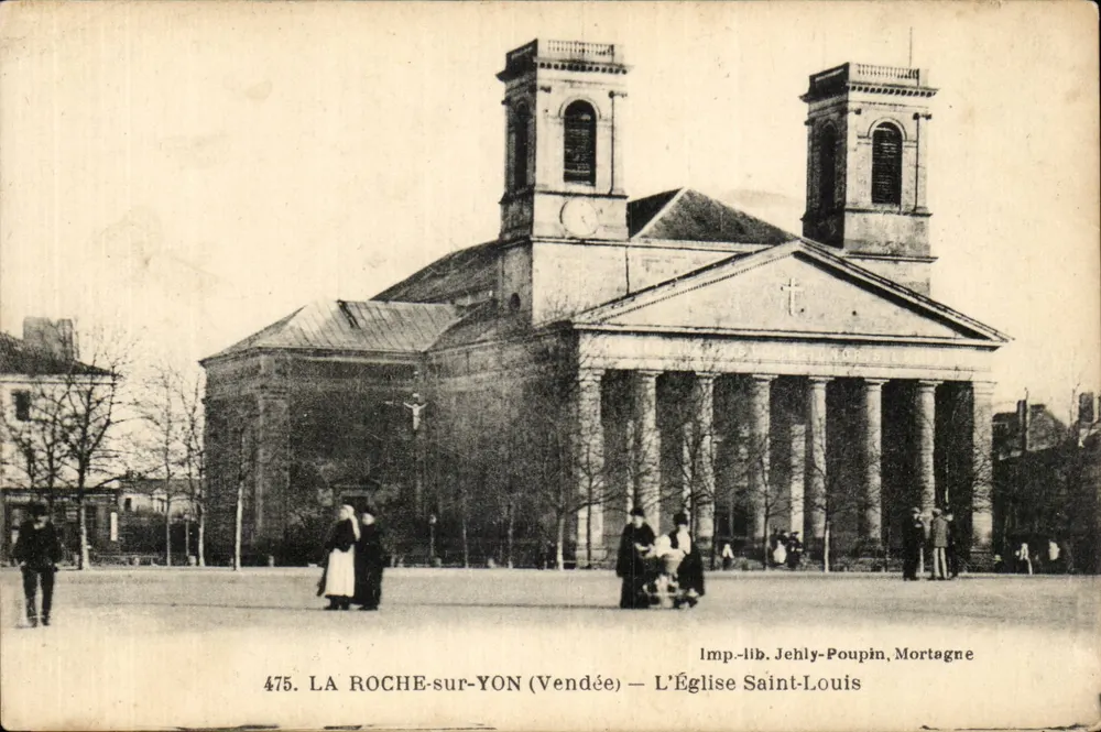 LA ROCHE-sur-YON (Vendée) — A Igreja de São Luís — Imp-lib. Jehly-Poupin, Mortagne - Frente