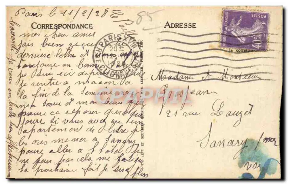 Les Sables-d'Olonne — Die Rückkehr der Sardischen Schiffe — LL - Rückseite