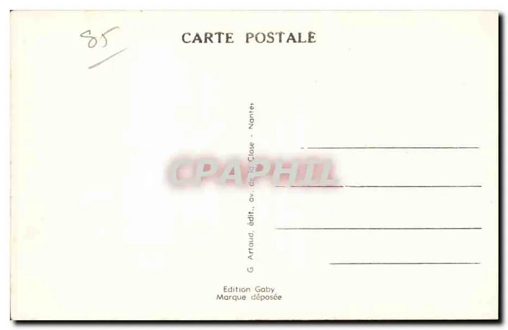 La Roche-sur-Yon — Place Napoléon — Gaby, n°6 - Verso