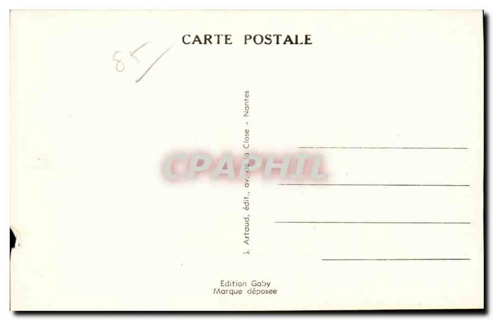 La Roche-sur-Yon — A Prefeitura e o Jardim — Saby - Verso