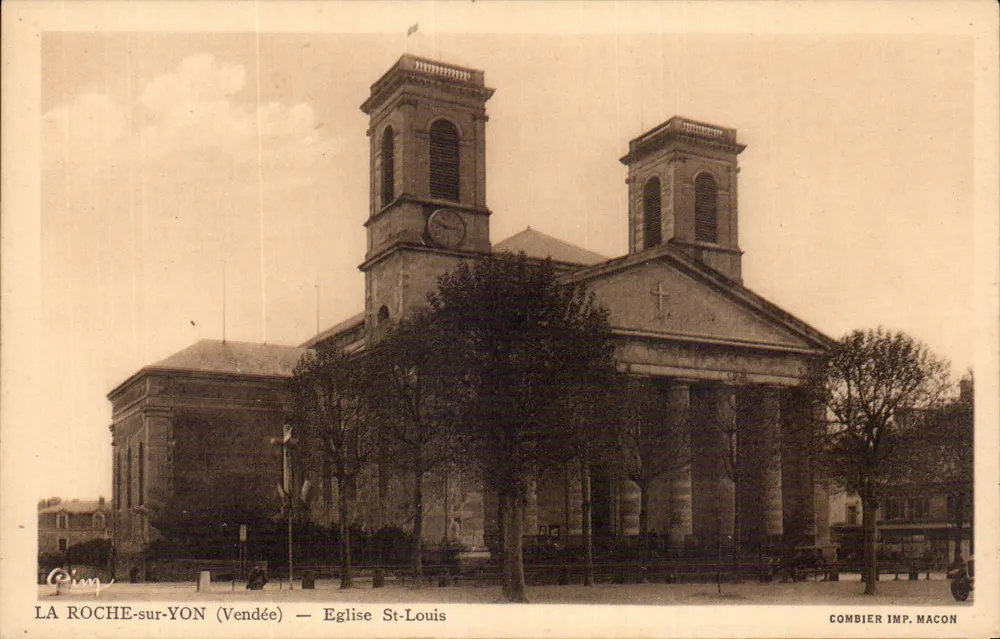 La Roche-sur-Yon (Vendée) — Kirche Saint-Louis — Combier Imp. Macon - Vorderseite