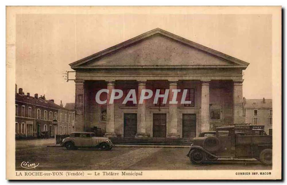 LA ROCHE-sur-YON (Vendée) — Das Municipale Theater — Combier Imp. Macon - Vorderseite