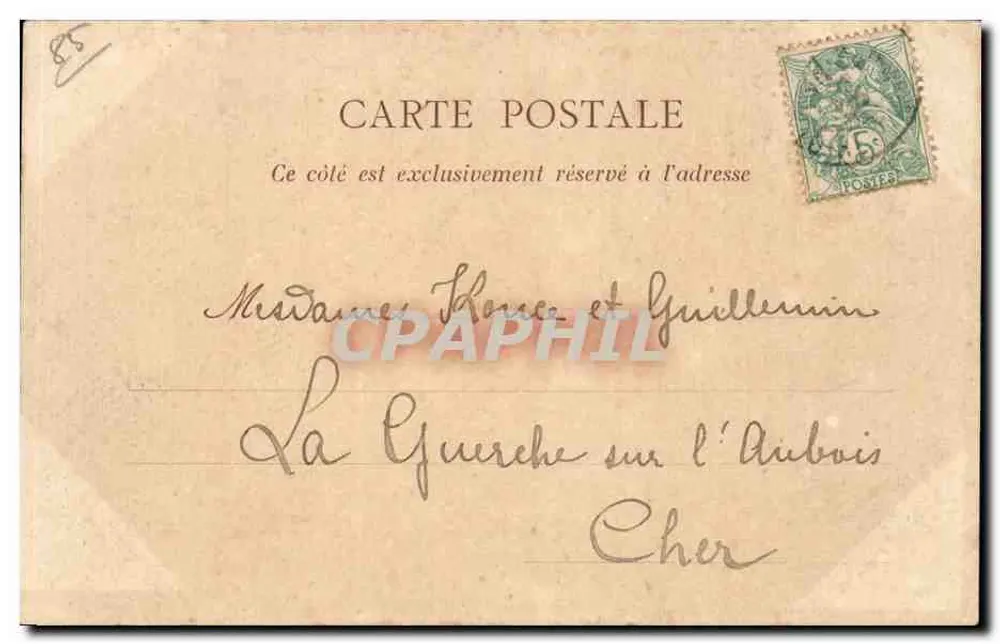 Wyspa Ile-d'Yeu — Półka drżaca — Héliotypie Dugas, Nantes, nr 21 - Rewers