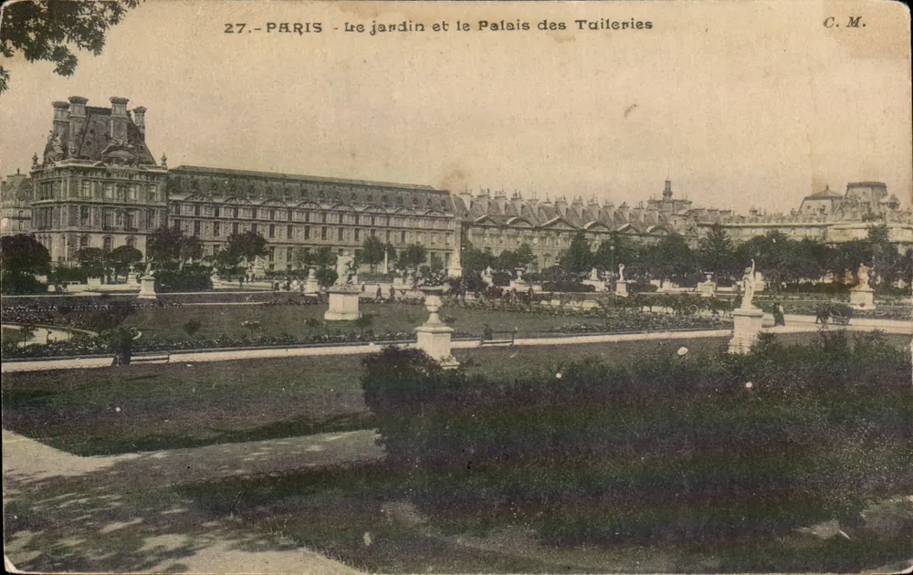 Paris - Der Garten und das Schloss der Tuileries — C.M. Nr. 27 - Vorderseite
