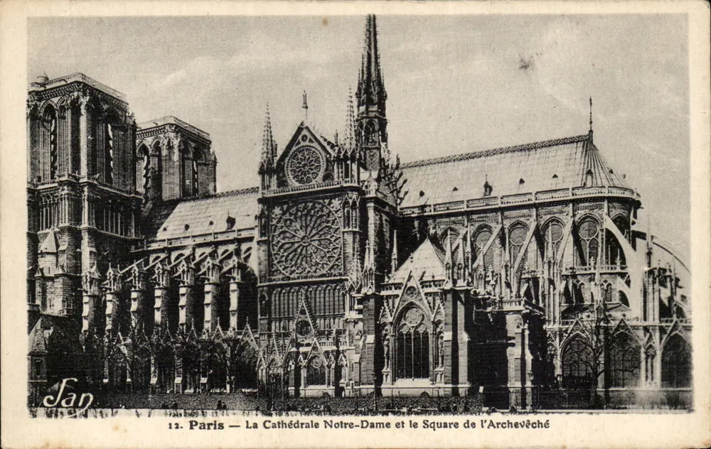 Paris — Kathedrale Notre-Dame und Platz des Erzbischofs — Jan, n°12 - Vorderseite