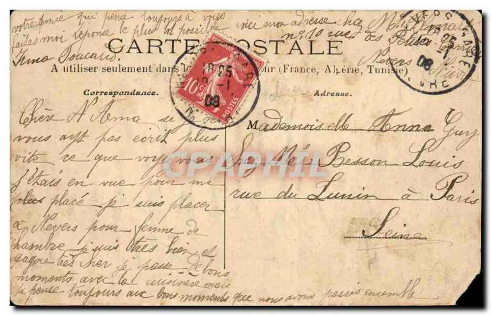 Nevers — Hotel de Ville — Yvonne Deguergue, editora - Verso