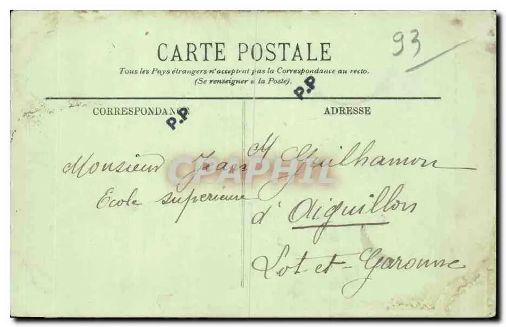 SAINT-DENIS — Die Straße des Schienenwegs und die Straße Ernest Renan — LL. n°164 - Rückseite