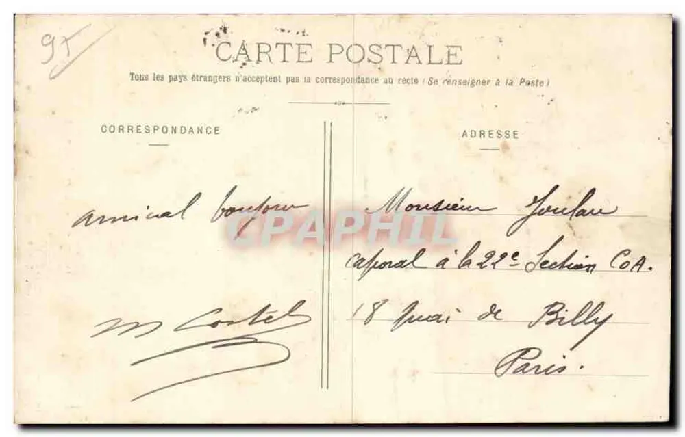 Pontoise — Rue Thiers (la Montée) — A. Seyes, imp. édit. - Verso