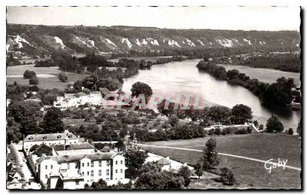La Roche-Guyon — Ansicht vom Crêtes-Weg in Richtung Seine — Éditions Gaby - Vorderseite