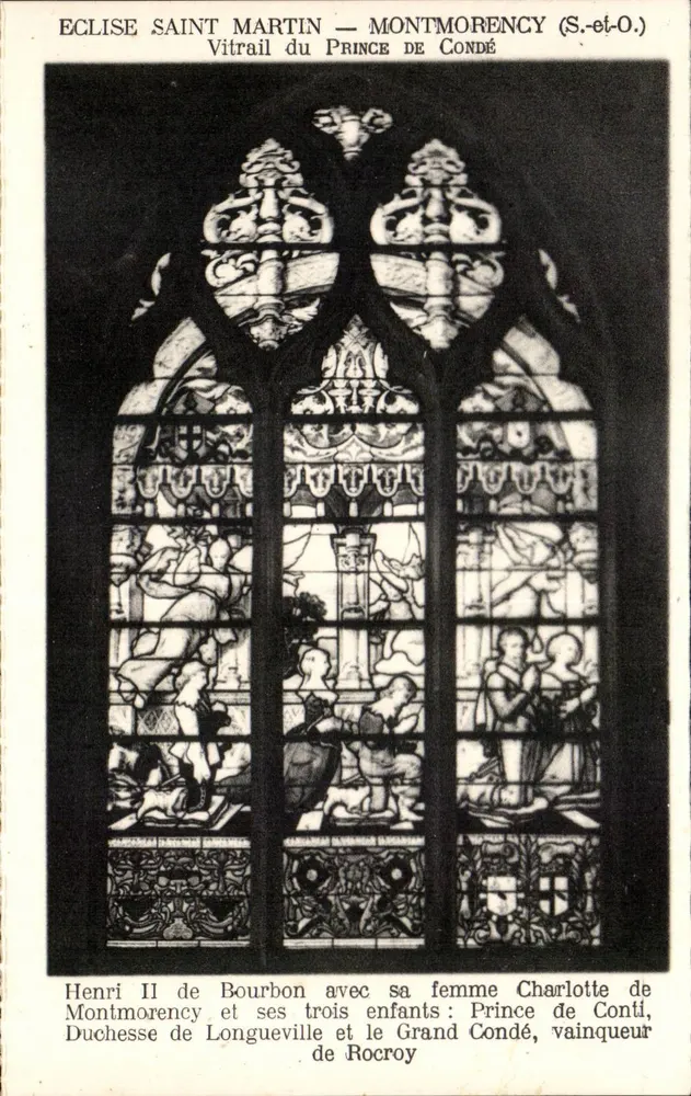 Kirche Saint-Martin — Montmorency (S.-et-O.) — Stichglas des Prinzen von Condé - Vorderseite