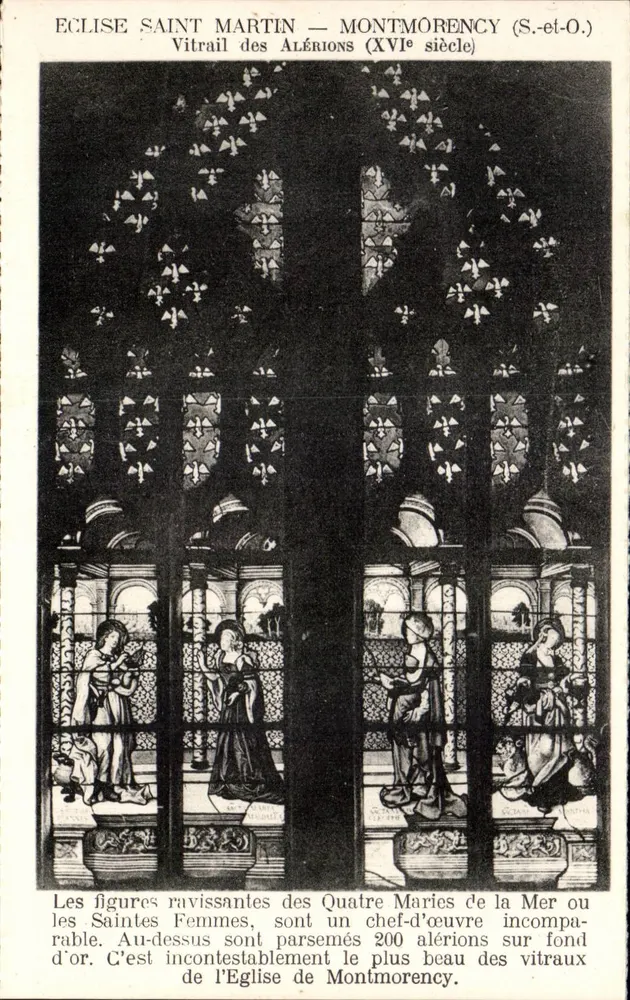 Kirche Saint-Martin — Montmorency (S.-et-O.) — Stichglas der Alérions (16. Jahrhundert) - Vorderseite