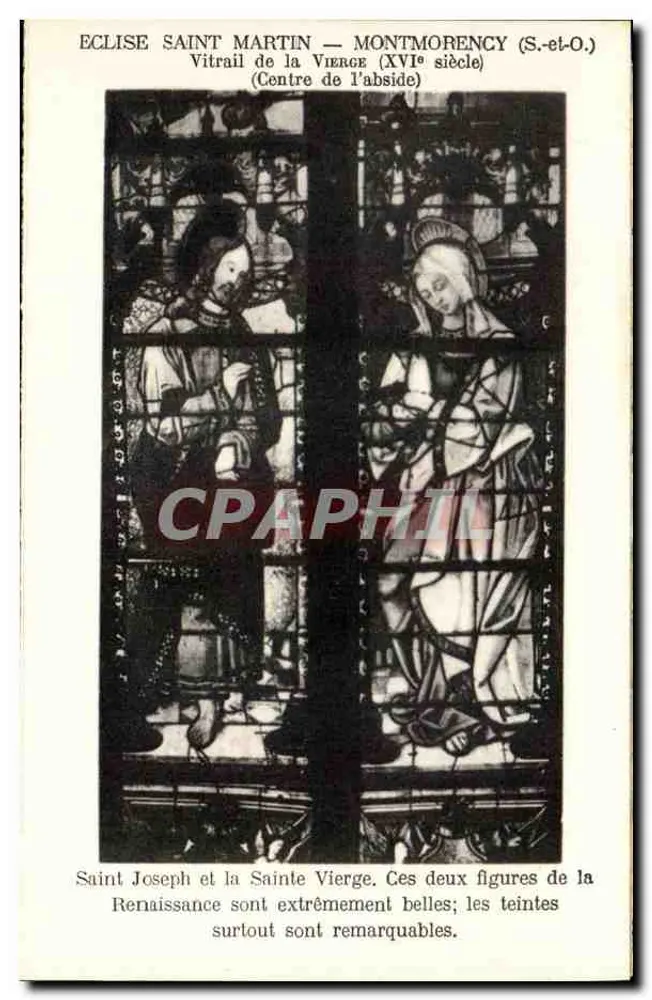 Kirche Saint-Martin — Montmorency (S.-et-O.) — Glasfenster der Jungfrau (Zentrum der Apse) - Vorderseite