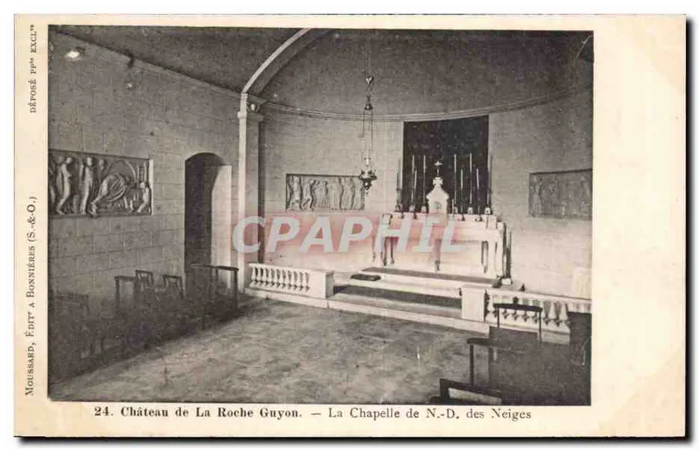 Schloss La Roche Guyon — Kapelle der Jungfrau der Schneeflocken — Moissard, Verlag in Bonnières (S.&O.) - Vorderseite