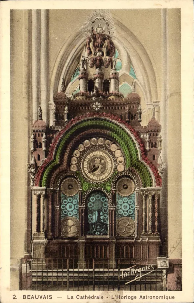 Beauvais — Die Kathedrale — Die Astronomische Uhr — Harmignies - Vorderseite
