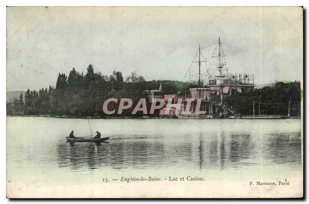 Engbien-les-Bains — See und Casino — P. Marmuse, Paris, n°15 - Vorderseite