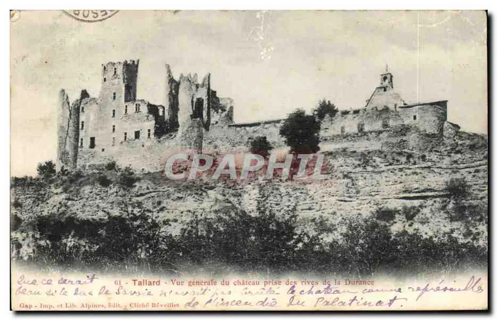 Tallard — Allgemeiner Blick auf den Schloss aus den Ufern der Durance — Gap, Imp. et Lib. Alpines, Édit. Cliché Réveillet - Vorderseite