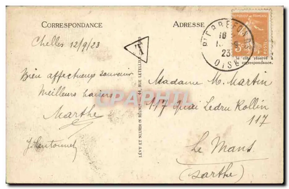 Pierrefonds — O Castelo (lado norte) — LL - Verso