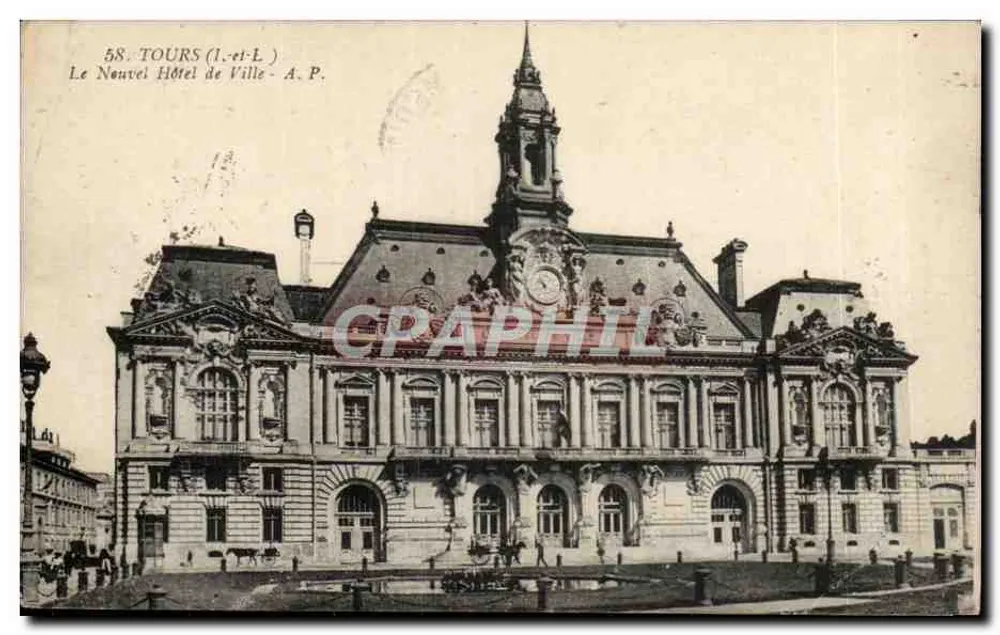 Tours (Loire-et-Cher) — Das Neue Rathaus — A.P. n°58 - Vorderseite