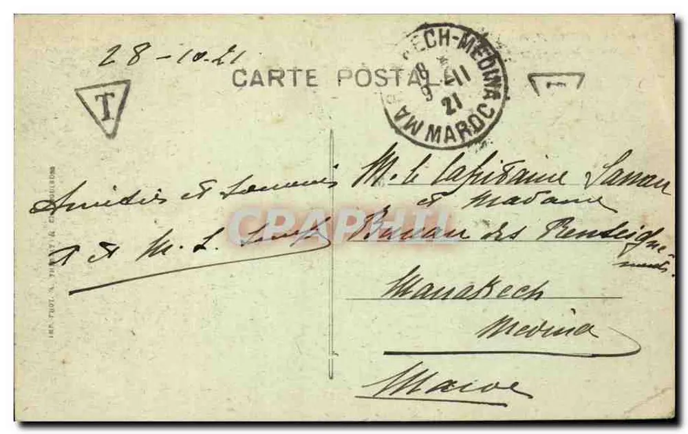 Tours (Loire-et-Cher) — Das Neue Rathaus — A.P. n°58 - Rückseite