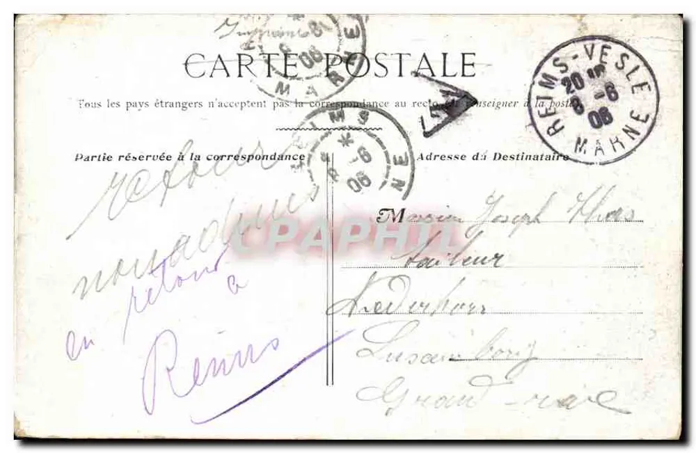 Paris — Porta Saint-Denis — editor não identificado, número de série não visível - Verso