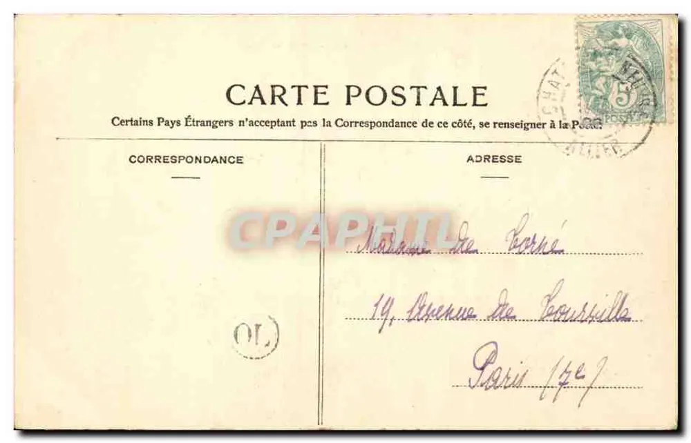 Liernolles — Castelo da Floresta de Viry — Vve Laurent, editor, Moulin - Verso